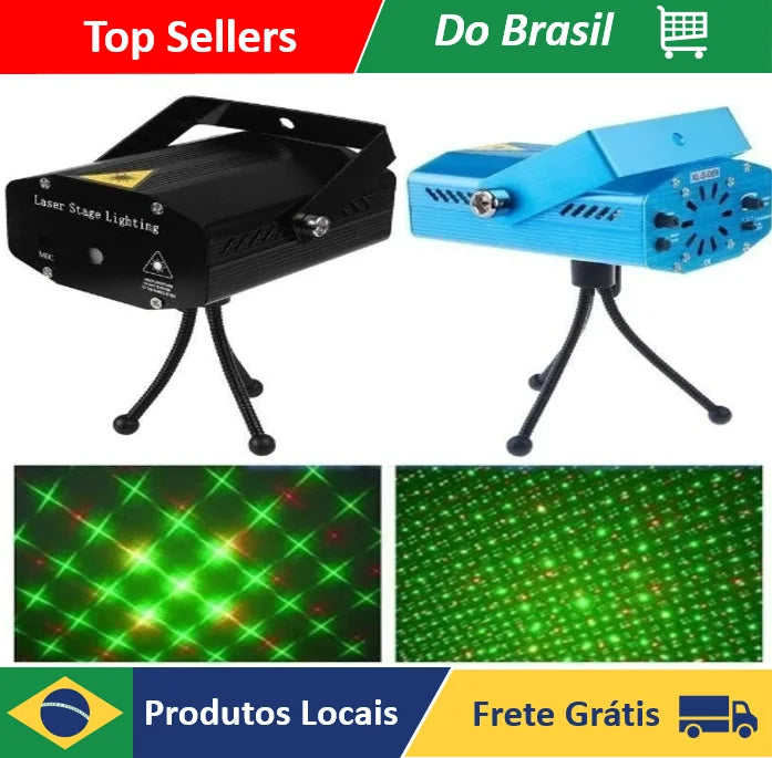 Mini Projetor Holográfico Laser Iluminação Festa Dj