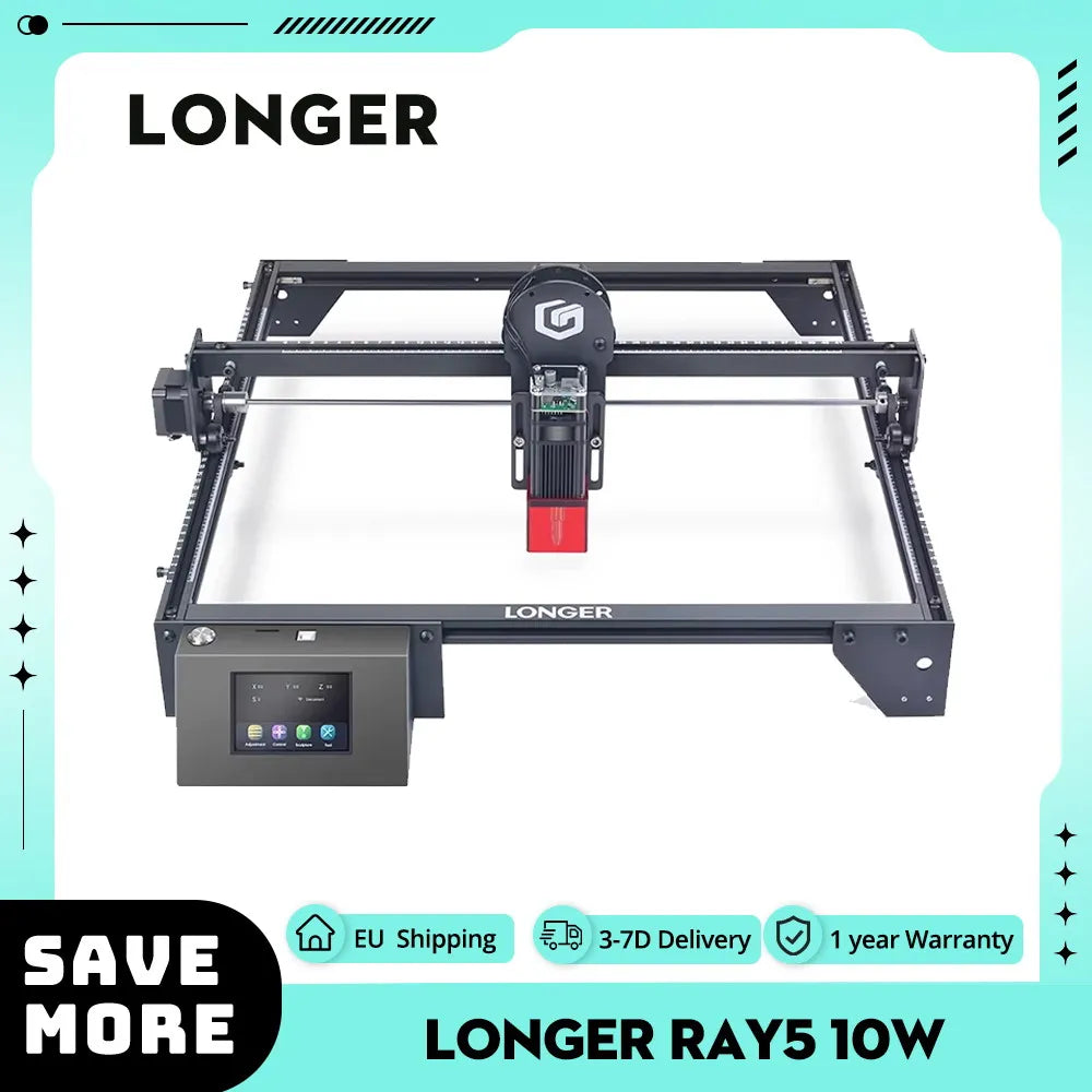 LONGER RAY5 10W Laser Engraver, 0.06x0.06mm