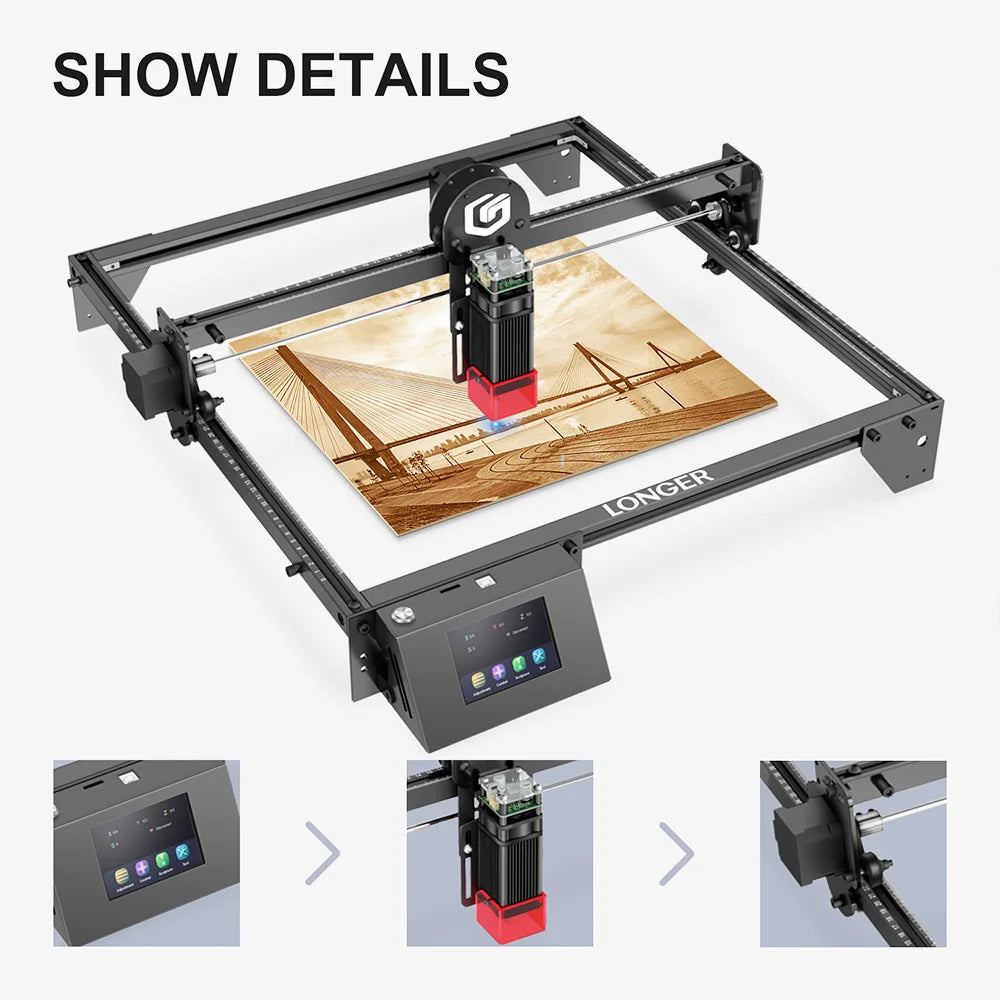 LONGER RAY5 10W Laser Engraver, 0.06x0.06mm