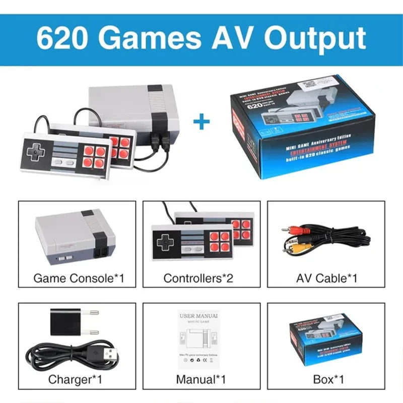 8 Bit Retro Video Game Consoles HDMI-Compatible (620 GAMES)